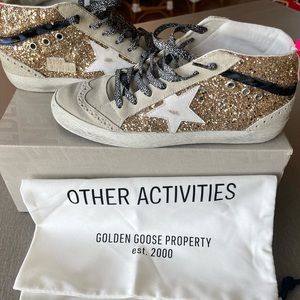 Golden Goose Mid Star Classic in size 39EU Gold/Ice/White/Black